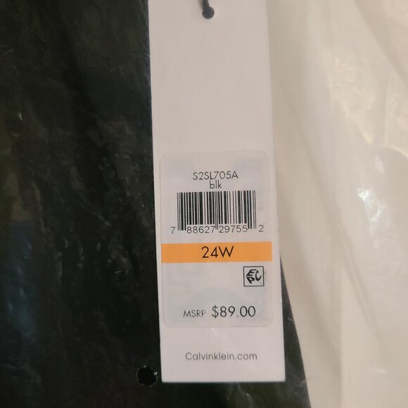 Calvin Klein Black Pencil Skirt 24w NWT - Picture 6 of 10